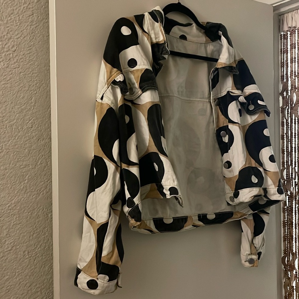 ying yang denim jacket